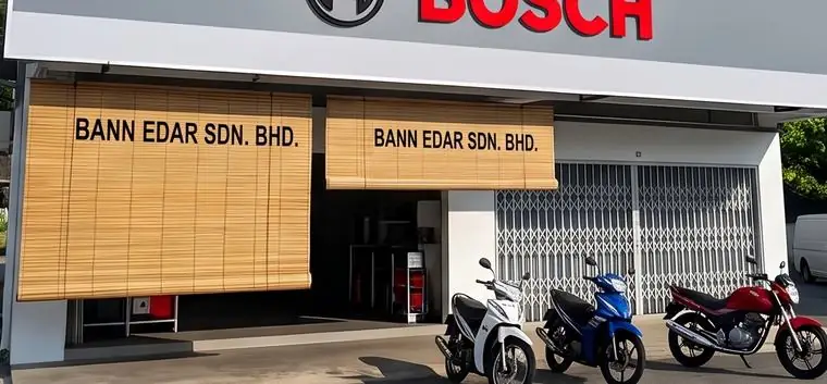 Pintu masuk dan kaunter jualan Bann Edar Sdn. Bhd. di Kangar, Perlis