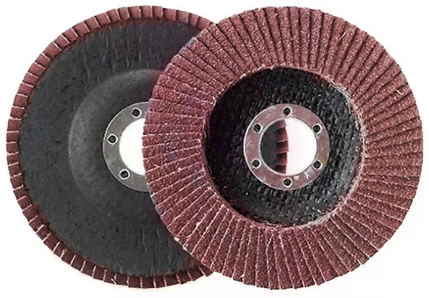 Contoh flap disc dan batu gosok 4 inci untuk kerja besi, dibekalkan Bann Edar di Kangar, Perlis