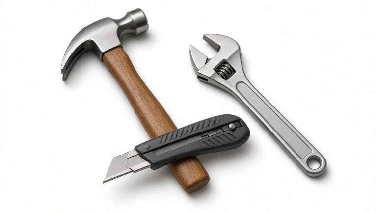 Tukul, adjustable spanner dan cutter knife — alatan tangan di Bann Edar Kangar